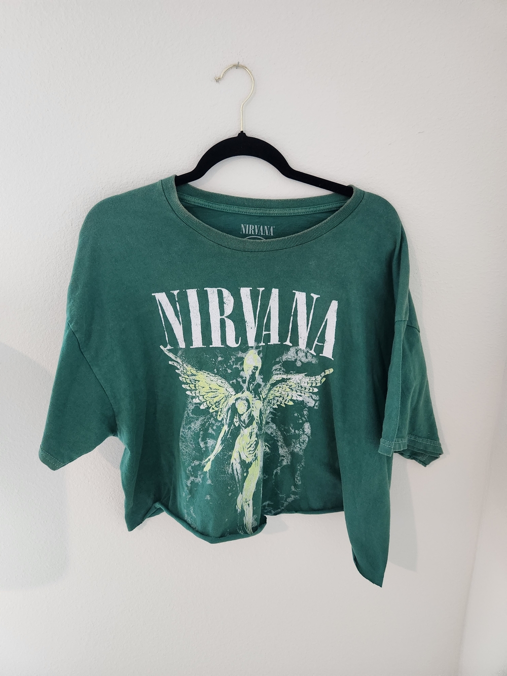 Nirvana Women's Green Graphic Tee